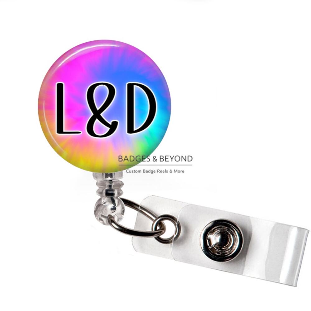 L&D Nurse Badge Reel | Labor and Delivery RN Retractable ID Name Tag Holder
